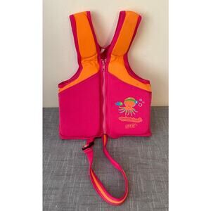 Swim School UPF 50 Girls Size 2 Yrs Pink Orange Swim Vest